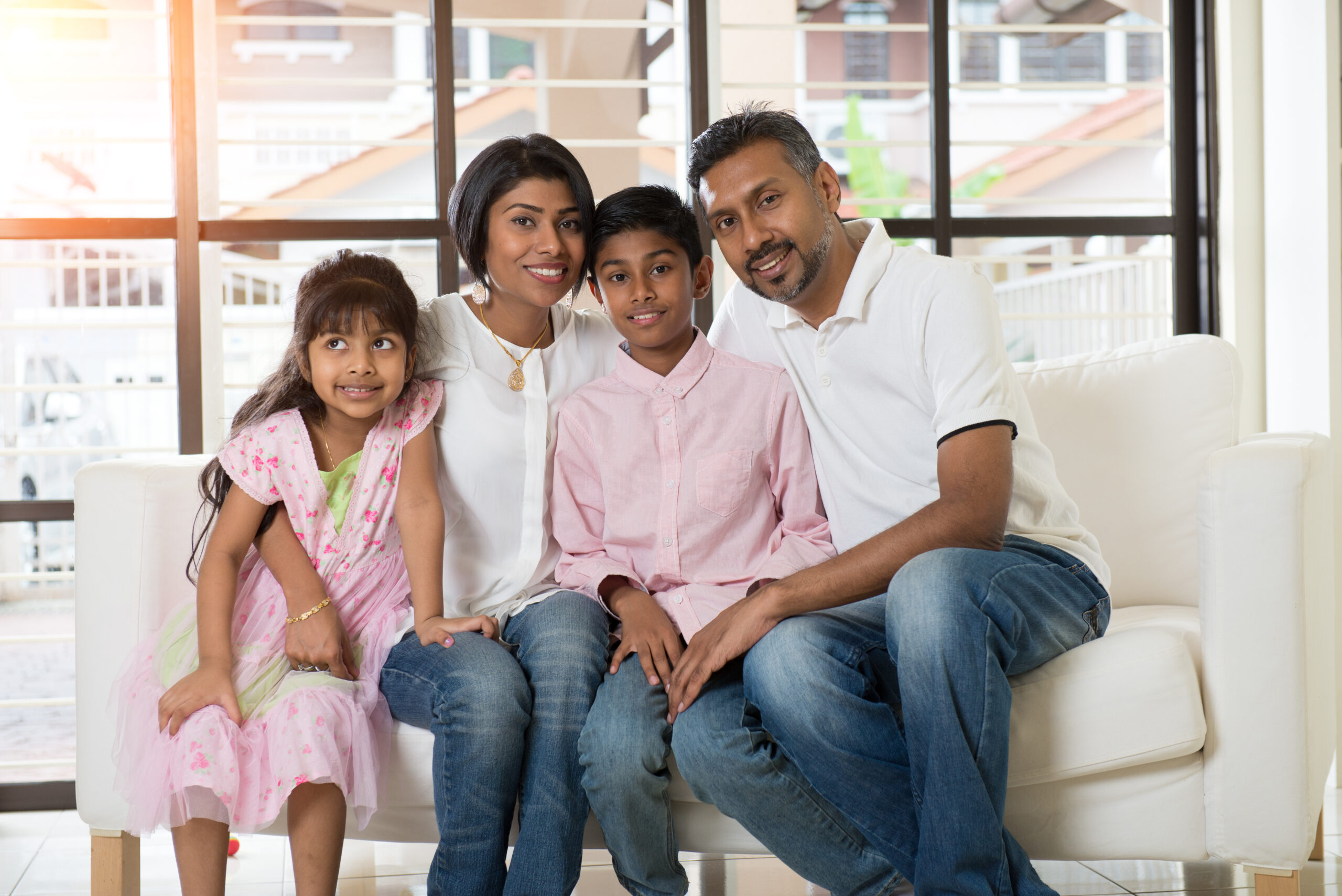 Multi-generational family at home
