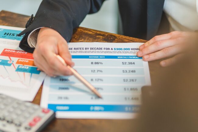 Mortgage Rates Rose to 6.66 Percent August 2026 Hands reviewing mortgage rate documents with calculator, representing the buyer decision moment after 30-year mortgage rates rose to 6.66 percent in the wake of hawkish Fed dissent
