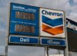 Chevron gas station in Houston Texas with price display, representing the 9.1 percent monthly surge in US gasoline prices and 34.2 percent year-over-year rise that drove over half of the September 2026 CPI headline reacceleration to 3.7 percent year-over-year